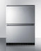 SUMMIT ADRF244OS 24" Wide Outdoor 2-drawer Refrigerator-freezer, ADA Compliant