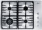 MIELE KM3465LP KM 3465 LP - Gas cooktop with a dual wok burner for particularly wide ranging burner capacity.