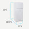 AVANTI FF14V0W Avanti Frost-Free Top Freezer Refrigerator, 14.3 cu. ft. Capacity