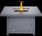 NAPOLEON BBQ HAMP2GY Hamptons Square Patioflame Table , Grey , Propane