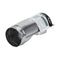 4.5" Silver Dryer Exhaust Duct with 90-degree elbow, 1 male inlet connection, snap-lock fittings, and rotating collars