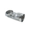 4.5" Silver Dryer Exhaust Wall Elbow With 90-degree Offset, Snap-lock Fittings, And Rotating Collars.