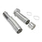 18"-29" Dryer Telescoping Vent Periscope for 2.5" clearance, with 1 male snap-lock fitting and 1 draw-band collar
