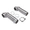 4' Silver Dryer Vent Kit with 2 flexible metal vent pieces, 2 close-quarter elbows, and clamps - 2 pack