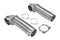 4' Silver Dryer Vent Kit with 2 flexible metal vent pieces, 2 close-quarter elbows, and clamps - 2 pack