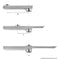 0"-18" Dryer Telescoping Vent Periscope for 2.5" clearance, with 1 male snap-lock fitting, draw-band collar & 2 clamps.