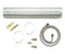 4' Gas Dryer Installation Kit with 8' metal vent and 2 clamps