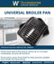 Premium Range Porcelain Broiler Pan and Roasting Rack - Grey (Includes Pan and Grid)