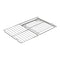 24" L x 15 3/4" D Split Oven Rack, Stainless Steel, half-shelf design, with 11 1/4" L x 14" D removable rack section