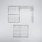 24" L x 15 3/4" D Split Oven Rack, Stainless Steel, half-shelf design, with 11 1/4" L x 14" D removable rack section