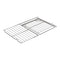 24" L X 15 3/4" D Split Oven Rack, Half-shelf Design, With 11 1/4" L X 14" D Removable Rack Section