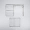 24" L X 15 3/4" D Split Oven Rack, Half-shelf Design, With 11 1/4" L X 14" D Removable Rack Section