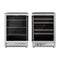 ZLINE KITCHEN AND BATH 2AKPRBVRWVMB ZLINE Autograph Edition Kitchen Package with 24" Wine Cooler and 24" Beverage Fridge with Matte Black Accents(2AKP-RBV-RWV-MB)