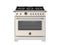 BERTAZZONI HER366BCFEPAVT 36 inch Dual Fuel Range, 6 Brass Burner and Cast Iron Griddle, Electric Self-Clean Oven Avorio