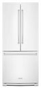 KITCHENAID KRFF300EWH 20 cu. Ft. 30-Inch Width Standard Depth French Door Refrigerator with Interior Dispense - White