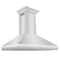 48 In. Professional Convertible Vent Wall Mount Range Hood In Stainless Steel With Crown Molding
