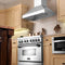 30 In. Professional Convertible Vent Wall Mount Range Hood In Stainless Steel With Crown Molding