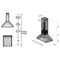 ZLINE 36 in. Ducted Island Mount Range Hood in Outdoor Approved Stainless Steel (597i-304-36)