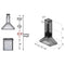 36 in. Ducted Island Mount Range Hood
