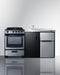 SUMMIT ACK63GASBSS 63" Wide All-in-one Kitchenette With Gas Range