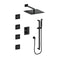 ZLINE Crystal Bay Thermostatic Shower System in Matte Black CBYSHST3MB