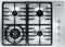 MIELE KM3465G KM 3465 G - Gas cooktop with a dual wok burner for particularly wide ranging burner capacity.