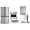 Viking 5-Piece Package RVFFR336SS 36 Counter-Depth French-Door Refrigerator and VRT5366BSS 36 Gas Rangetop and VSOE527SS 27 Single Electric Wall Oven and VDWU524SS 24 Integrated Dishwasher and RVCH336SS 36 Wall Mount Range Hood