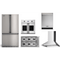 Viking 5-Piece Package RVFFR336SS 36 Counter-Depth French-Door Refrigerator and VGSU53616BSS 36 5 Cooktop and VSOF7301SS 30 Wall Oven and VDWU524SS 24 Integrated Dishwasher and RVCH336SS 36 Hood