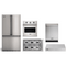 Viking 5-Piece Package RVFFR336SS 36 Counter-Depth French-Door Refrigerator and VGSU53616BSS 36 Professional 5 Series Gas Cooktop and VSOE527SS 27 Single Electric Wall Oven and VDWU524SS 24 Integrated Dishwasher and VWH536121SS 36 Wall Mount Range Hood