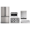 Viking 5-Piece Package RVFFR336SS 36 Counter-Depth French-Door Refrigerator and VGSU53616BSS 36 5 Cooktop and VMDD5306SS 30 Convection Speed Oven and VDWU524SS 24 Integrated Dishwasher and VWH536121SS 36 Hood
