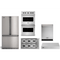 Viking 5-Piece Package RVFFR336SS 36 Counter-Depth French-Door Refrigerator and VGSU53616BSS 36 Professional 5 Series Gas Cooktop and VDOE530SS 30 Double Electric Wall Oven and VDWU524SS 24 Integrated Dishwasher and VWH536121SS 36 Wall Mount Range Hood