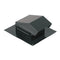 Steel Roof Cap for 3-Inch or 4-Inch Round Duct w/ Damper & Birdscreen, Black