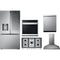 LG 5-Piece Package LRYKC2606S 36 Counter-Depth MAX™ Smart French-Door Refrigerator wi and LDPS6762S 24 Integrated Dishwasher and WSEP4727F 30 Wall Oven and CBGJ3623S 36 Cooktop and HCED3015S 30 Hood
