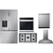 LG 5-Piece Package LRFXC2606S 36 Counter-Depth MAX™ Smart French-Door Refrigerator wi and LDPS6762S 24 Integrated Dishwasher and WSEP4727F 30 Wall Oven and CBGJ3623S 36 Cooktop and HCED3015S 30 Hood