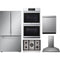 LG 5-Piece Package SRFB27S3 36 Counter-Depth Freestanding French-Door Smart Refrigerator and CBGS3028S 30 Cooktop and LDPH7972S 24 Integrated Dishwasher and WDES9428F 30 Wall Oven and LSHD3080ST 30 Hood