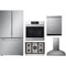 LG 5-Piece Package SRFB27S3 36 Counter-Depth Freestanding French-Door Smart Refrigerator and CBGS3028S 30 Cooktop and LDPH7972S 24 Integrated Dishwasher and WSES4728F 30 Electric Wall Oven and LSHD3080ST 30 Hood