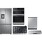 Samsung 5-Piece Package RF22A4221SR 30 Smart French-Door Refrigerator and NA36N7755TS 36 Cooktop and NK36N7000US 36 Under Cabinet Hood and NQ70CG600DSR 30 Combination Electric Wall Oven and DW80B7070US 24 Integrated Dishwasher