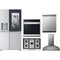 LG 5-Piece Package LRSOS2706S 36 Freestanding Side by Side Smart Refrigerator and CBGJ3023S 30 Gas Cooktop and WSEP4723F 30 Single Electric Smart Wall Oven and LDFN3432T 24 Full Console Dishwasher and HCED3015S 30 Wall Mount Range Hood