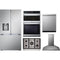LG 5-Piece Package LRYXC2606S 36 Counter-Depth MAX™ Freestanding French-Door Smart Refrigerator wi and CBGS3028S 30 Cooktop and WCEP6423F 30 Combination Wall Oven and LDPH7972S 24 Integrated Dishwasher and HCED3015S 30 Hood