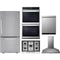 LG 5-Piece Package LRDCS2603S 33 Freestanding Bottom Freezer Refrigerator and CBGJ3023S 30 Gas Cooktop and WDEP9423F 30 Double Electric Smart Wall Oven and LDPH7972S 24 Integrated Smart Dishwasher and HCED3015S 30 Wall Mount Range Hood