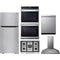 LG 5-Piece Package LTCS20020S 30 Top Freezer Refrigerator and CBGJ3027S 30 Gas Smart Cooktop and WDEP9423F 30 Double Electric Smart Wall Oven and LDPH7972S 24 Integrated Smart Dishwasher and HCED3015S 30 Wall Mount Range Hood