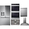 LG 5-Piece Package LRYKC2606S 36 Counter-Depth MAX™ Smart French-Door Refrigerator wi and CBGS3028S 30 Gas Cooktop and WDEP9423F 30 Double Electric Smart Wall Oven and LDPH7972S 24 Integrated Smart Dishwasher and HCED3015S 30 Wall Mount Range Hood