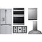 LG 5-Piece Package LFDS22520S 30 French-Door Refrigerator and CBGJ3623S 36 Gas Cooktop and WCEP6427F 30 Built-In Smart Combination Wall Oven and LDPS6762S 24 Integrated Built-In Smart Dishwasher and HCED3615S 36 Wall Mount Range Hood