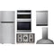 LG 5-Piece Package LTCS20030S 30 Top Freezer Refrigerator and CBGS3628S Gas Cooktop and WCEP6423F 30 Built-In Smart Combination Wall Oven and LDPH7972S 24 Integrated Smart Dishwasher and HCED3615S 36 Wall Mount Range Hood