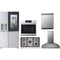 LG 5-Piece Package LRSOS2706S 36 Freestanding Side by Side Smart Refrigerator and CBGS3628S Gas Cooktop and WSES4728F 30 Smart Electric Single Wall Oven and LDFN3432T 24 Full Console Dishwasher and HCED3615S 36 Wall Mount Range Hood
