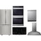LG 5-Piece Package LFCS22520S 30 French-Door Refrigerator and LSCE365ST 36 Smoothtop Electric Cooktop and WDEP9423F 30 Double Electric Smart Wall Oven and LDPH7972S 24 Integrated Smart Dishwasher and HCED3615S 36 Wall Mount Range Hood