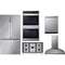 LG 5-Piece Package LRFLS3206S 36 Smart Depth MAX French-Door Refrigerator and CBGJ3623S 36 Gas Cooktop and WDEP9427F 30 Smart Double Electric Wall Oven and LDPS6762S 24 Integrated Built-In Smart Dishwasher and HCED3615S 36 Wall Mount Range Hood