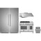 Bertazzoni 5-Piece Package REF30RCPIXL23 30 All Refrigerator Column and REF30FCIPIXR23 30 Column Freezer and MAS486GGASXV 48 Freestanding Gas Range and DW24T3IXT 24 Integrated Built-In Dishwasher and KU48PRO2X14 Under Cabinet/Wall Mount Range Hood