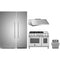 Bertazzoni 5-Piece Package REF36RCPIXL23 36 Built-In All Refrigerator Column and REF24FCIPIXR23 24 Freezer Column and MAS486GGASXV 48 Gas Range and DW24T3IXT 24 Integrated Dishwasher and KU48PRO2X14 Under Cabinet/Hood