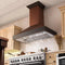 48 In. Ducted Vent Designer Series Wall Mount Range Hood In Hand-hammered Copper And Oil-rubbed Bronze